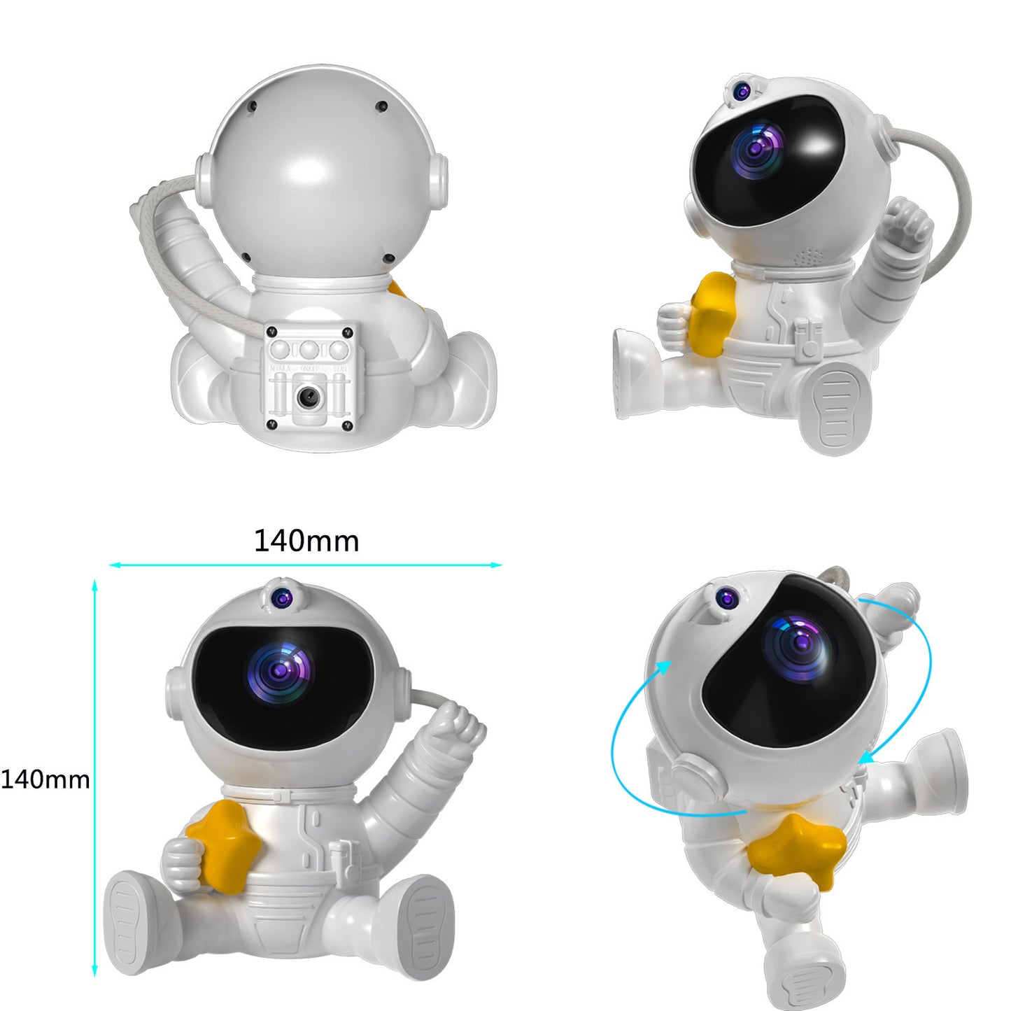 Astronaut Galaxy Star Projector Night Light