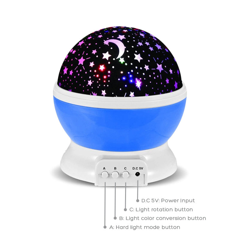 Galaxy Star Projector and Rotating LED Night Light