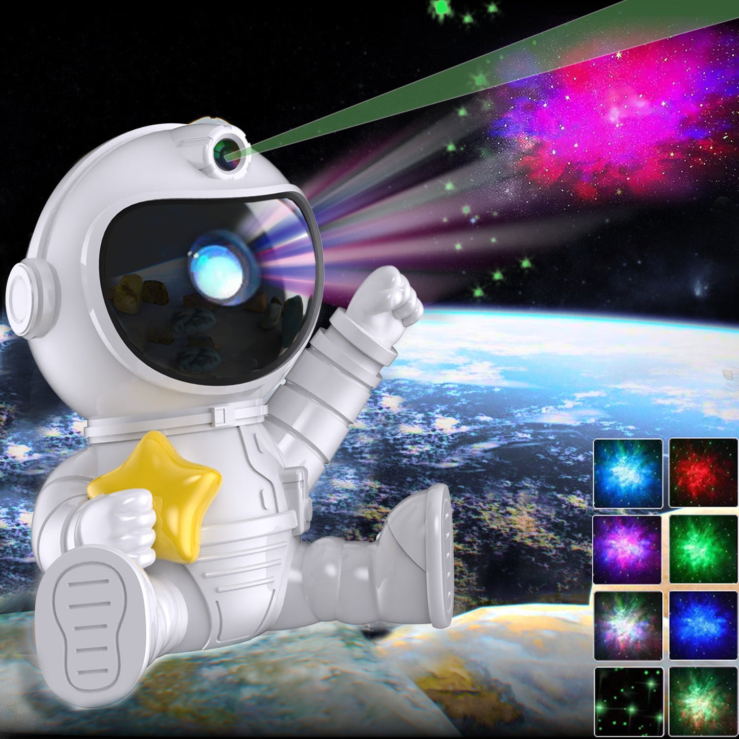 Astronaut Galaxy Star Projector Night Light